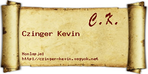 Czinger Kevin névjegykártya